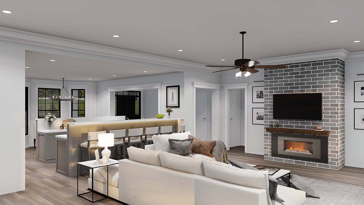 Colonial, Country, Southern Plan with 2148 Sq. Ft., 4 Bedrooms, 3 Bathrooms, 2 Car Garage Picture 13