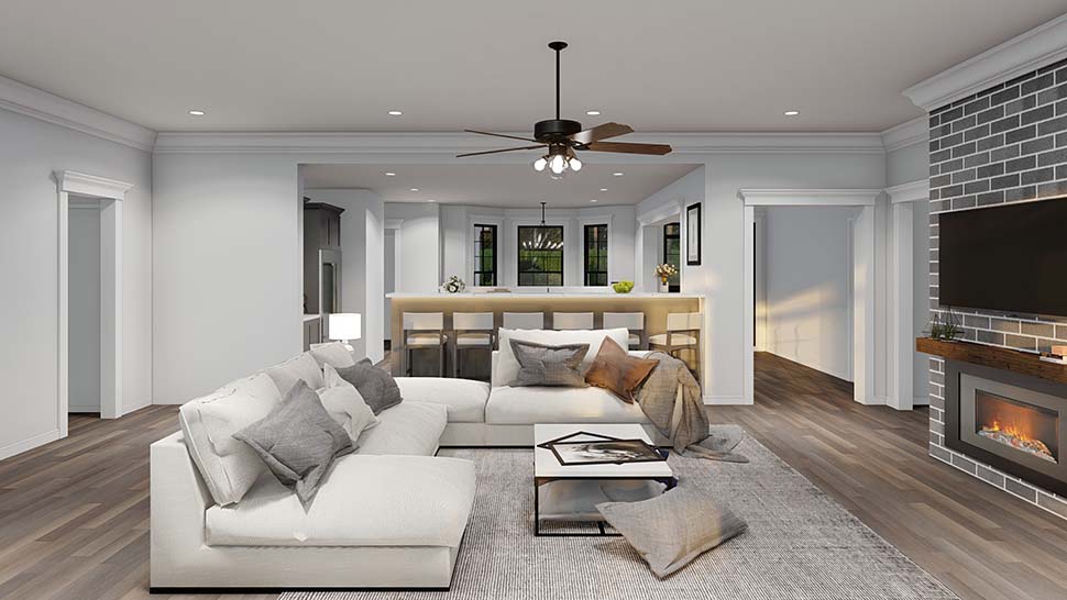 Colonial, Country, Southern Plan with 2148 Sq. Ft., 4 Bedrooms, 3 Bathrooms, 2 Car Garage Picture 14