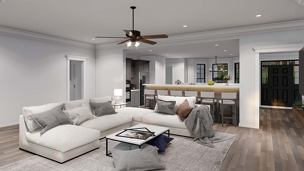 Colonial, Country, Southern Plan with 2148 Sq. Ft., 4 Bedrooms, 3 Bathrooms, 2 Car Garage Picture 15