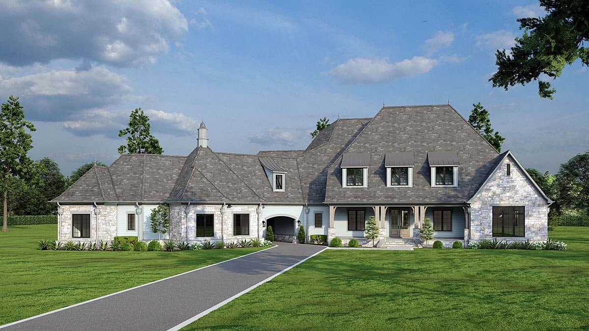 Country, European, French Country, Southern House Plan 82444 with 5 Beds, 6 Baths, 5 Car Garage Elevation