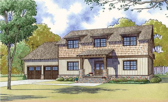 Colonial, Country, Craftsman, Farmhouse House Plan 82454 with 3 Beds, 3 Baths, 2 Car Garage Elevation