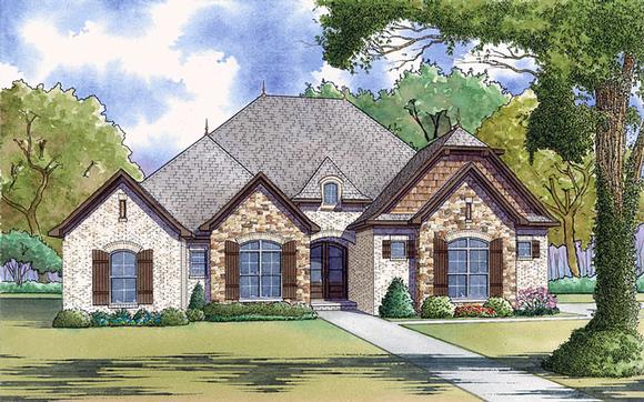 European, Traditional House Plan 82456 with 4 Beds, 3 Baths, 2 Car Garage Elevation