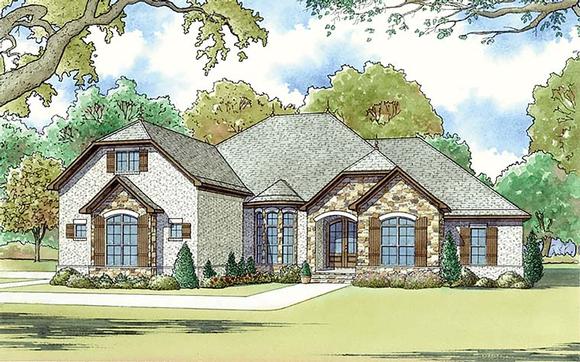 European, French Country, Traditional House Plan 82463 with 4 Beds, 4 Baths, 2 Car Garage Elevation