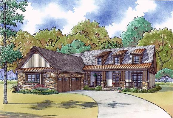 Country House Plan 82467 with 4 Beds, 4 Baths, 2 Car Garage Elevation