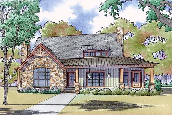 Bungalow, Cabin, Cottage, Country, Craftsman, Southern House Plan 82471 with 3 Beds, 3 Baths Elevation