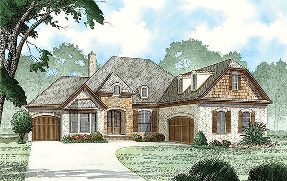 European, French Country House Plan 82479 with 3 Beds, 2 Baths, 3 Car Garage Elevation
