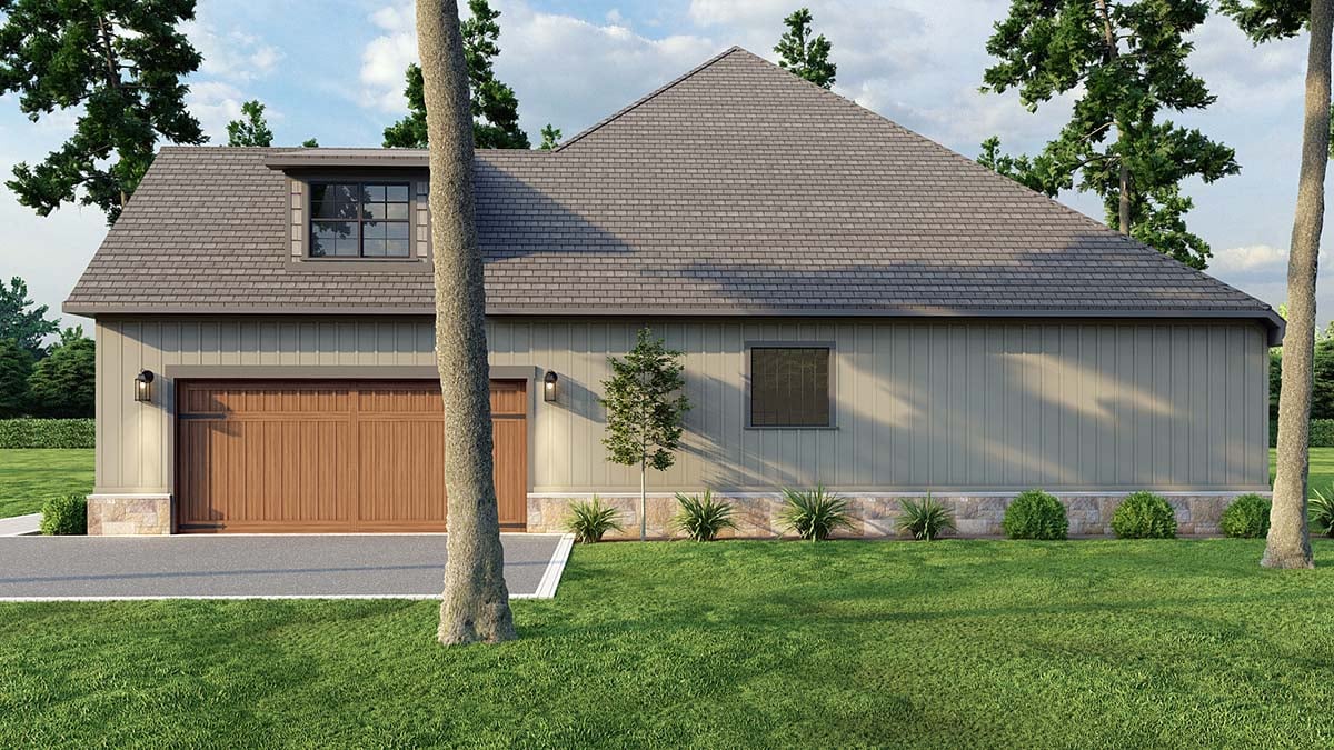 European, Traditional Plan with 2646 Sq. Ft., 4 Bedrooms, 3 Bathrooms, 2 Car Garage Picture 2