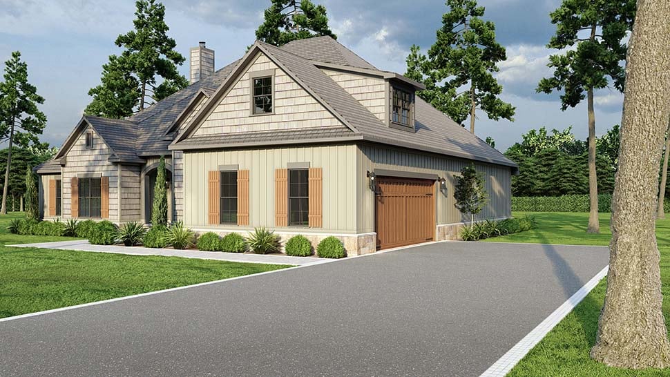European, Traditional Plan with 2646 Sq. Ft., 4 Bedrooms, 3 Bathrooms, 2 Car Garage Picture 5