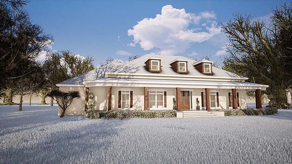 Country, Southern, Traditional House Plan 82487 with 3 Beds, 5 Baths, 3 Car Garage Elevation
