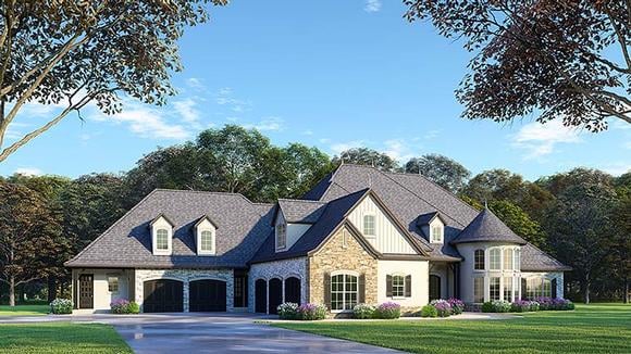European, French Country House Plan 82488 with 6 Beds, 7 Baths, 5 Car Garage Elevation