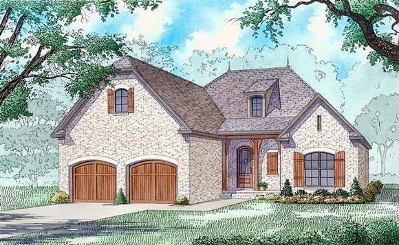 Country, Craftsman, European, French Country House Plan 82489 with 3 Beds, 3 Baths, 2 Car Garage Elevation