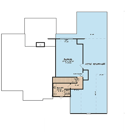 European, French Country House Plan 82493 with 3 Beds, 3 Baths, 2 Car Garage Second Level Plan