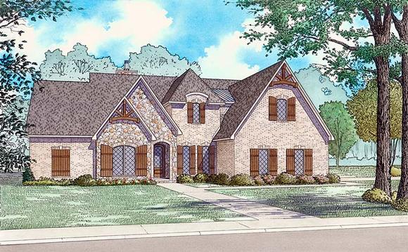 European, French Country House Plan 82493 with 3 Beds, 3 Baths, 2 Car Garage Elevation