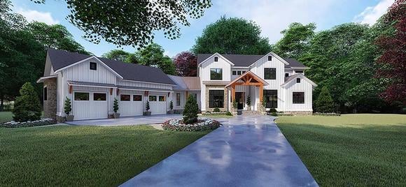 Country, Craftsman, Farmhouse House Plan 82520 with 6 Beds, 6 Baths, 3 Car Garage Elevation