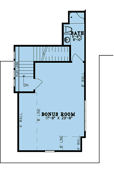 Bungalow, Craftsman, Traditional House Plan 82522 with 4 Beds, 5 Baths, 2 Car Garage Second Level Plan