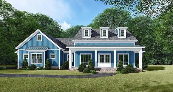 Bungalow, Country, Craftsman, Farmhouse House Plan 82533 with 3 Beds, 3 Baths, 2 Car Garage Elevation