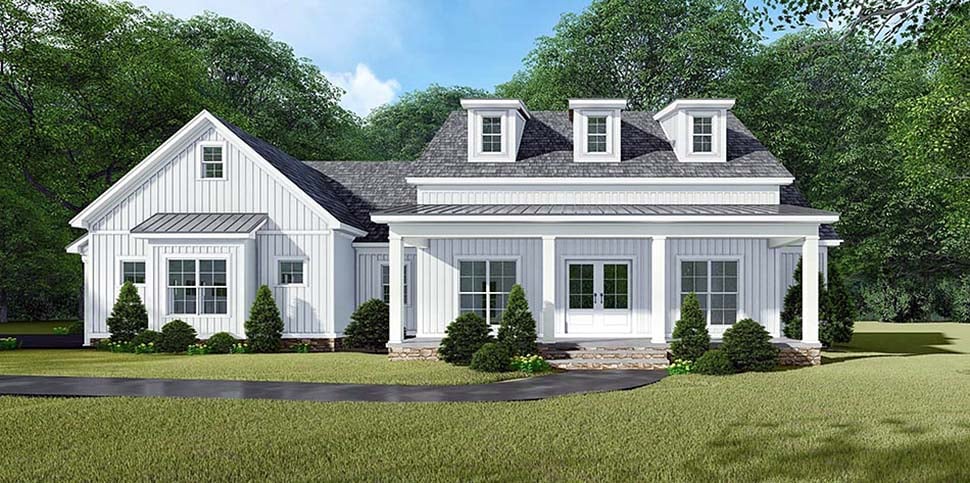 Bungalow, Country, Craftsman, Farmhouse Plan with 2031 Sq. Ft., 3 Bedrooms, 3 Bathrooms, 2 Car Garage Picture 5