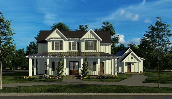 Bungalow, Country, Craftsman, Farmhouse House Plan 82537 with 6 Beds, 5 Baths, 3 Car Garage Elevation