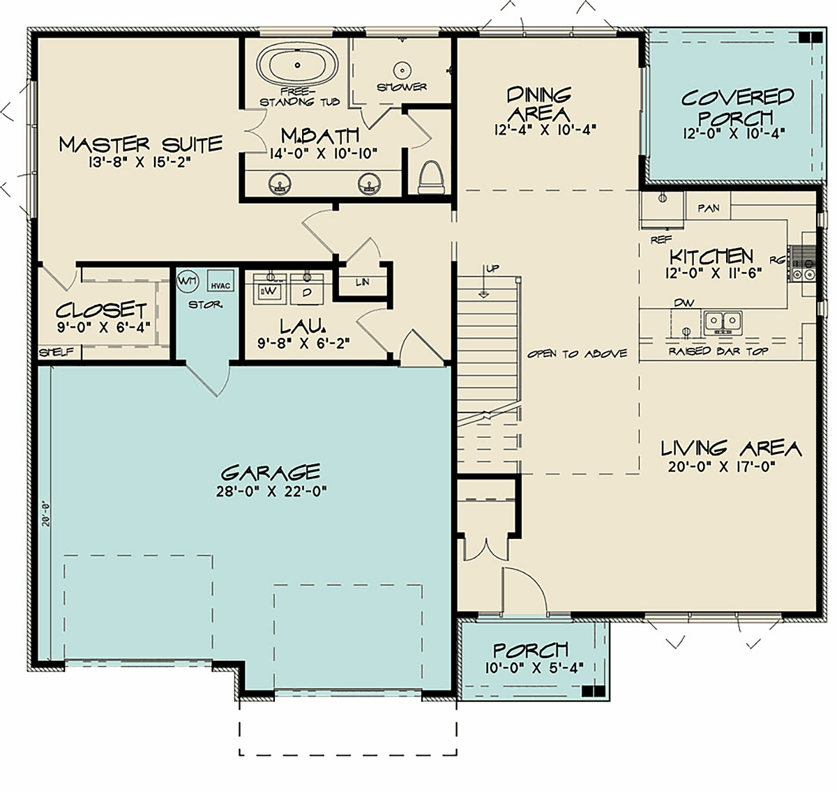 Contemporary, Mediterranean, Modern House Plan 82543 with 3 Beds, 2 Baths, 2 Car Garage Level One