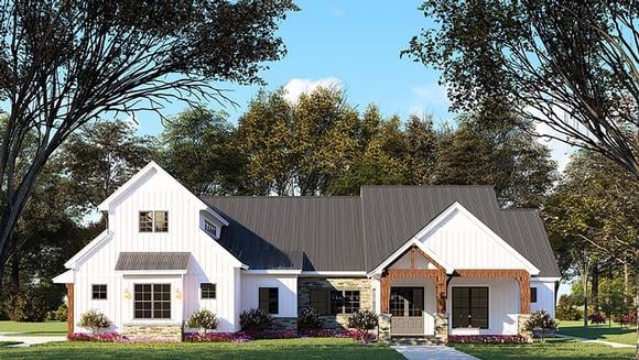 Country, Craftsman, Farmhouse House Plan 82545 with 3 Beds, 4 Baths, 2 Car Garage Elevation