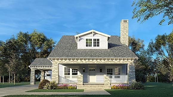 Bungalow, Country, Craftsman House Plan 82551 with 3 Beds, 3 Baths Elevation
