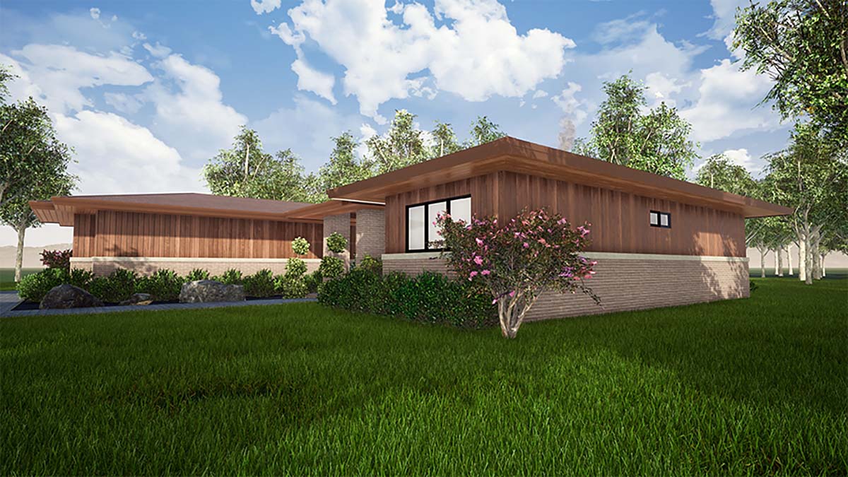 Contemporary, One-Story, Prairie Style Plan with 2344 Sq. Ft., 3 Bedrooms, 3 Bathrooms, 2 Car Garage Picture 2