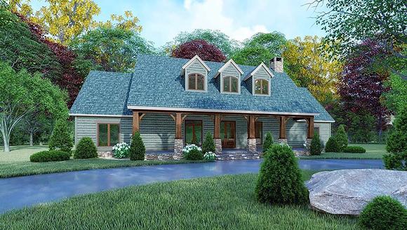 Country, Farmhouse House Plan 82564 with 3 Beds, 2 Baths Elevation