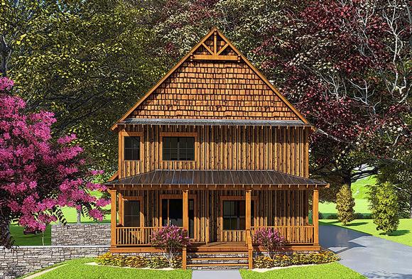 Bungalow, Cabin, Country, Craftsman House Plan 82566 with 5 Beds, 4 Baths Elevation