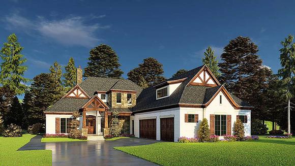 Bungalow, Craftsman, French Country House Plan 82574 with 4 Beds, 5 Baths, 3 Car Garage Elevation