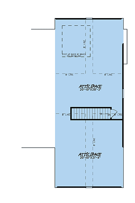 Bungalow, Craftsman, Farmhouse House Plan 82577 with 4 Beds, 3 Baths, 2 Car Garage Second Level Plan
