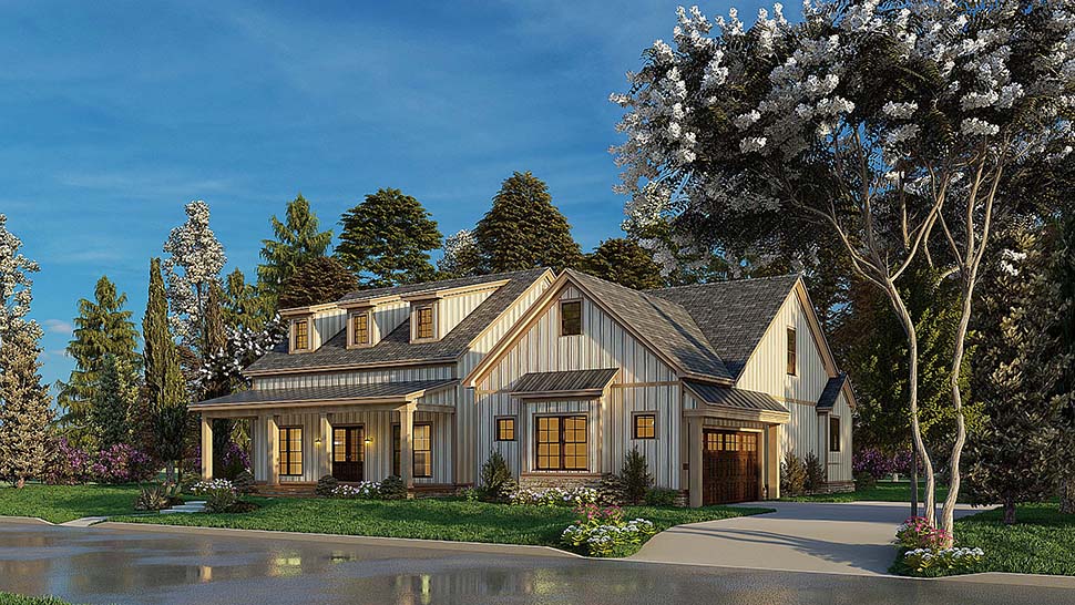 Bungalow, Craftsman, Farmhouse Plan with 2343 Sq. Ft., 4 Bedrooms, 3 Bathrooms, 2 Car Garage Picture 4