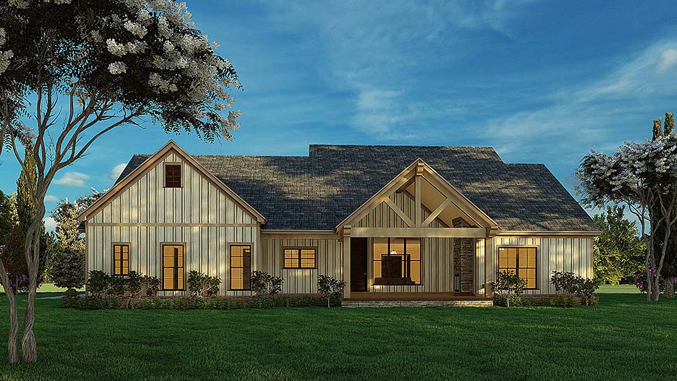 Bungalow, Craftsman, Farmhouse Plan with 2343 Sq. Ft., 4 Bedrooms, 3 Bathrooms, 2 Car Garage Picture 7