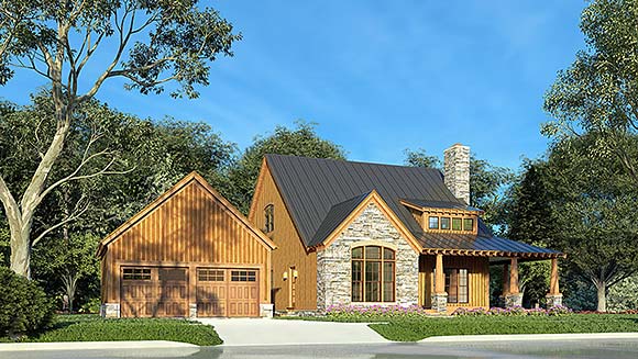 Country, Craftsman, Farmhouse House Plan 82581 with 3 Beds, 3 Baths, 2 Car Garage Elevation