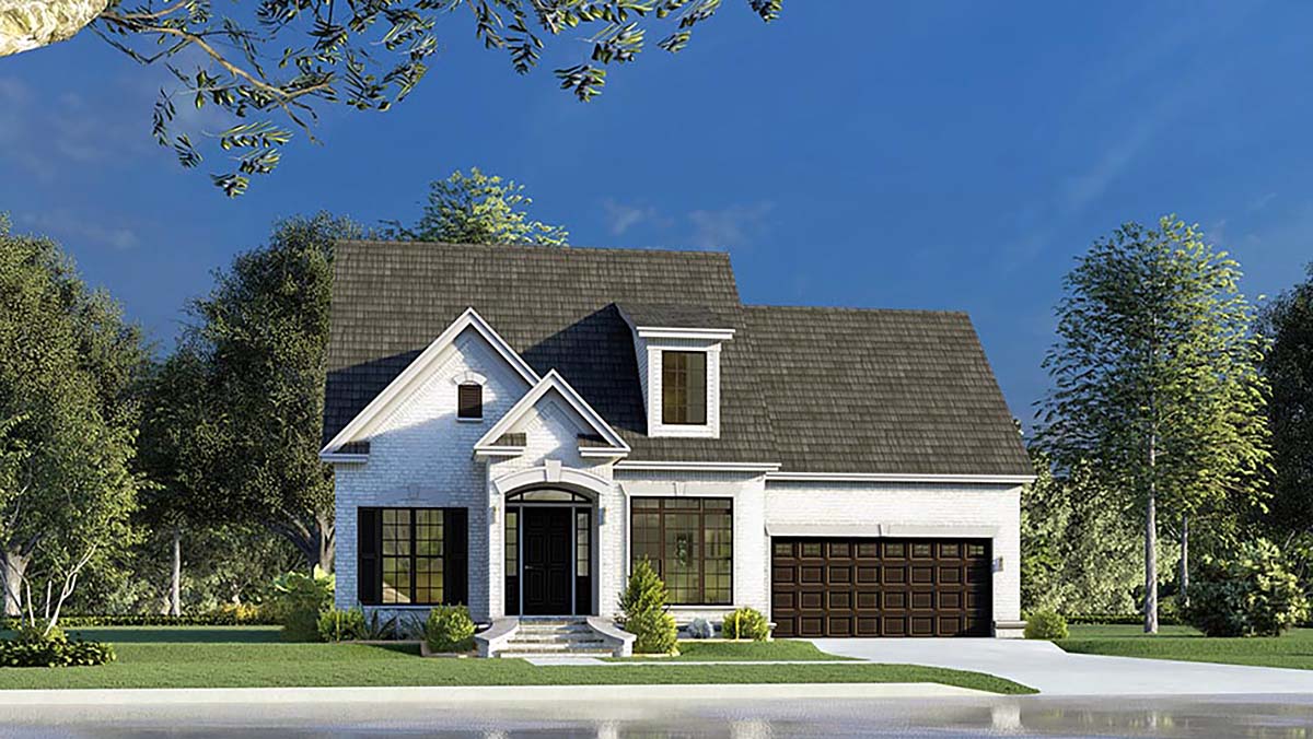 European, Traditional House Plan 82594 with 3 Beds, 3 Baths, 2 Car Garage Elevation