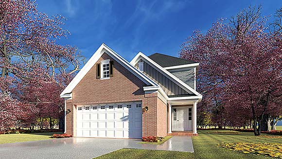 Bungalow, Craftsman, Traditional House Plan 82599 with 3 Beds, 3 Baths, 2 Car Garage Elevation