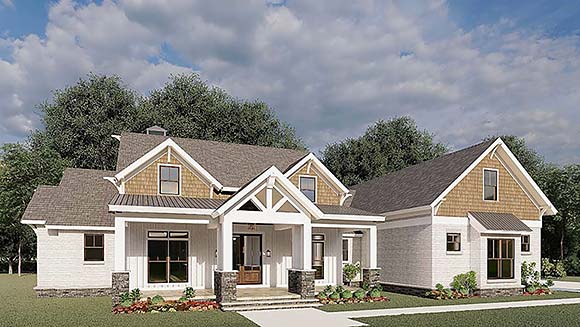 Country, Craftsman, Farmhouse House Plan 82600 with 3 Beds, 3 Baths, 3 Car Garage Elevation