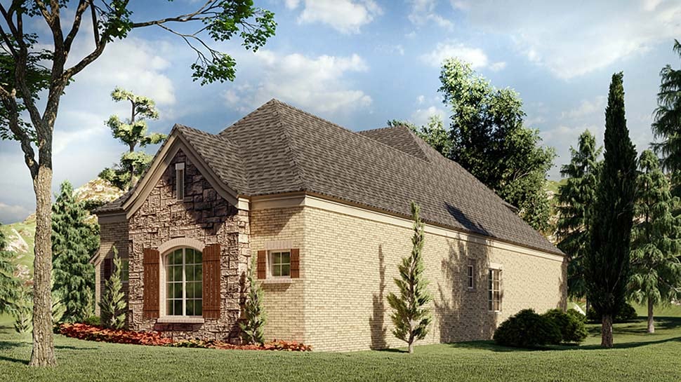 European, French Country, Traditional Plan with 3050 Sq. Ft., 3 Bedrooms, 4 Bathrooms, 2 Car Garage Picture 2
