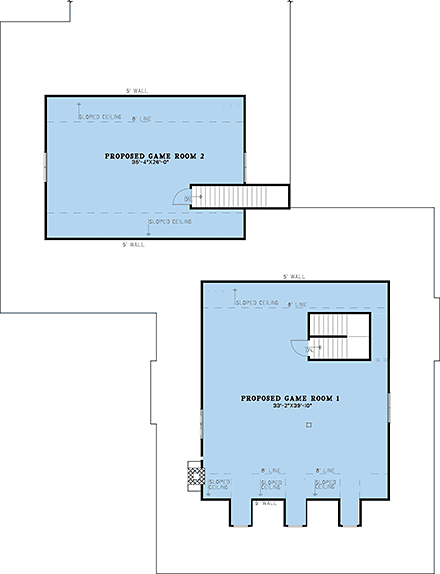Country, Farmhouse House Plan 82639 with 6 Beds, 7 Baths, 3 Car Garage Second Level Plan