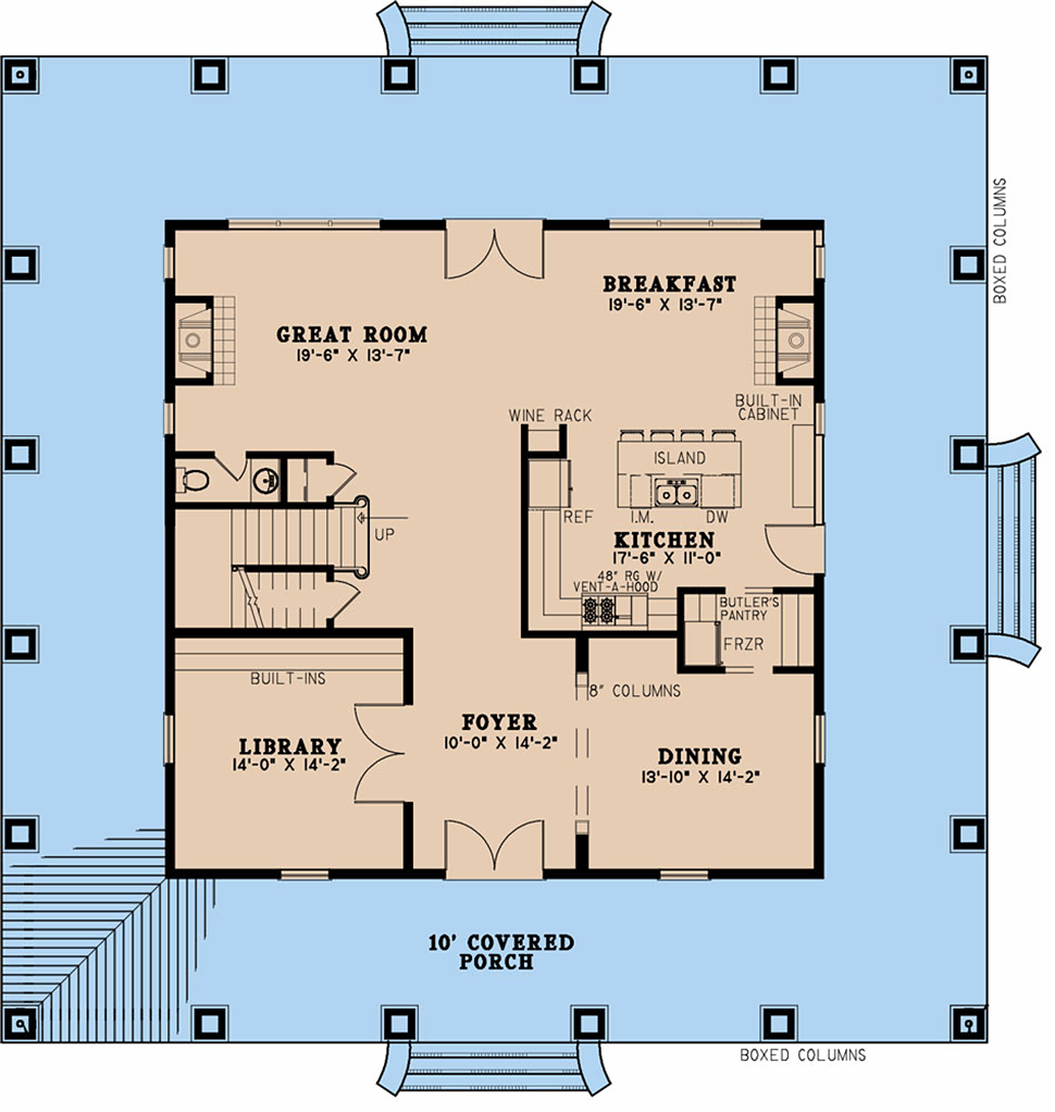 House Plan 82641 Southern Style With 3128 Sq Ft 3 Bed 2 Bath 