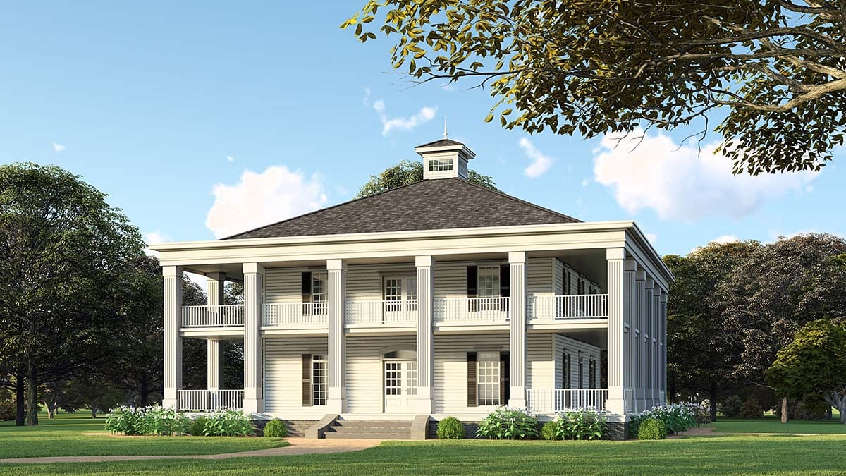 Colonial, Country, French Country, Plantation, Southern House Plan 82641 with 3 Beds, 3 Baths Elevation