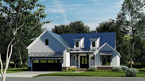 Bungalow, Craftsman, Farmhouse, Traditional House Plan 82642 with 3 Beds, 3 Baths, 2 Car Garage Elevation