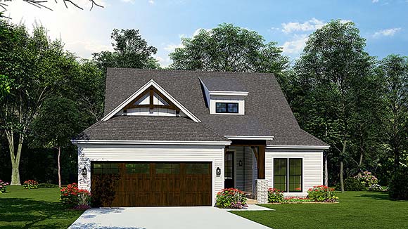 Bungalow, Craftsman, Southern, Traditional House Plan 82650 with 3 Beds, 2 Baths, 2 Car Garage Elevation