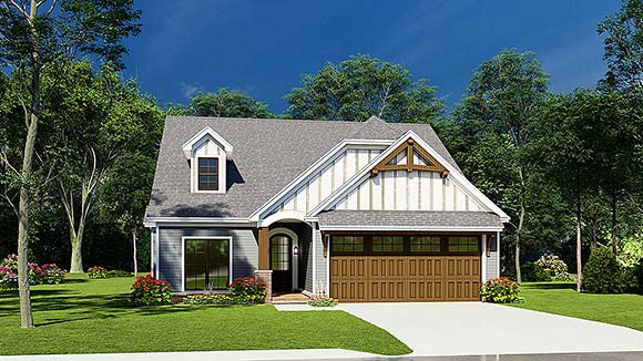 Bungalow, Cottage, Craftsman, Traditional House Plan 82652 with 3 Beds, 2 Baths, 2 Car Garage Elevation