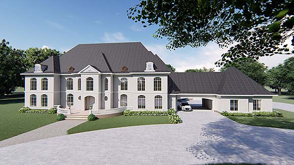 European, Traditional House Plan 82654 with 6 Beds, 8 Baths, 4 Car Garage Elevation