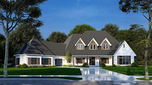 Country, European, Southern, Traditional House Plan 82669 with 6 Beds, 6 Baths, 4 Car Garage Elevation