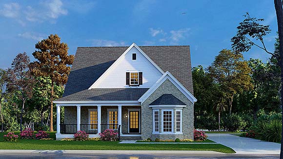Bungalow, Country, Craftsman, Southern, Traditional House Plan 82670 with 4 Beds, 4 Baths, 2 Car Garage Elevation