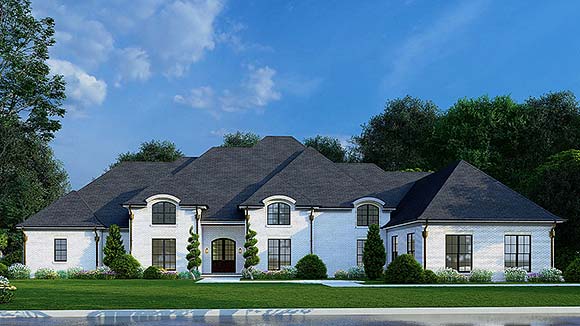 European, Traditional House Plan 82672 with 4 Beds, 4 Baths, 3 Car Garage Elevation