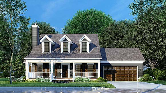 Country, Traditional House Plan 82674 with 4 Beds, 3 Baths, 2 Car Garage Elevation