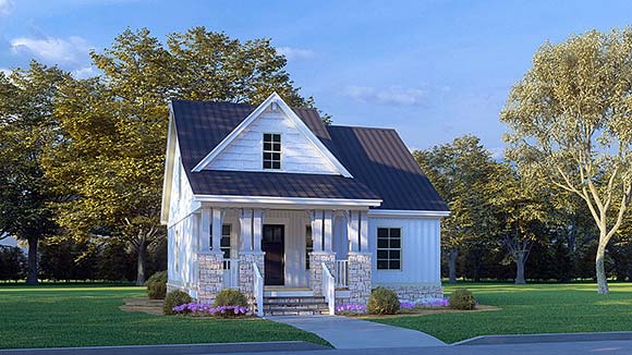 Cabin, Country, Southern House Plan 82678 with 3 Beds, 2 Baths Elevation