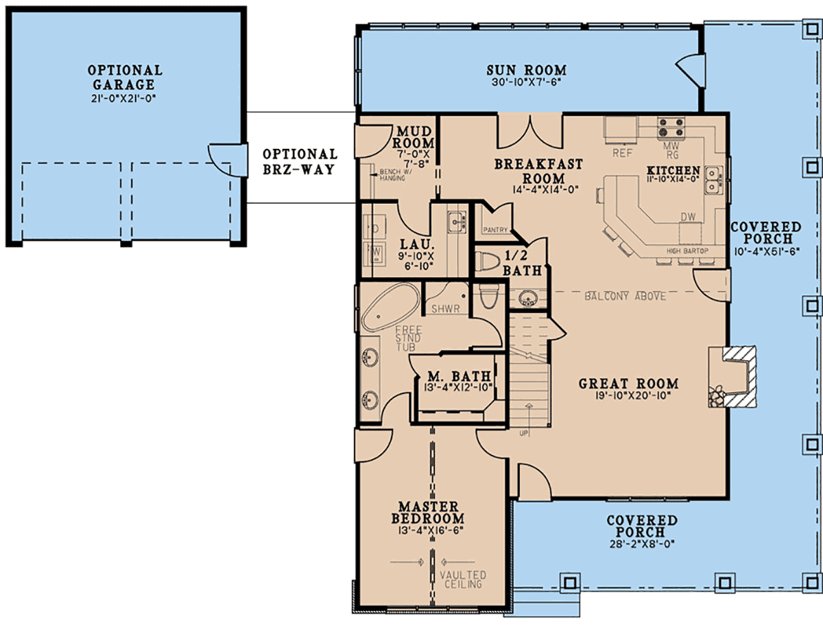 Bungalow, Country, Craftsman, Farmhouse House Plan 82693 with 3 Beds, 3 Baths, 2 Car Garage Level One